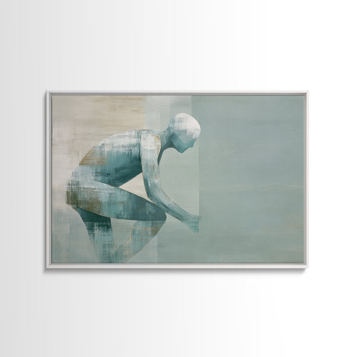 Cycling Figure in Bold Speed Lines Canvas Print, Fitness Studio Art, Luxury Decor, Gym Decor, Fine Art, Motion, Modern Wall Art, FSA-3x2-12