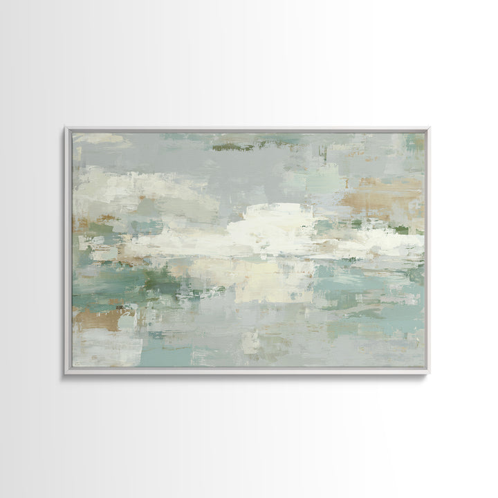 Dancer Leap with Painterly Energy Framed Canvas Print, Fitness Studio Art, Neutral Decor, Gym Decor, Fine Art, Motion, FSA-3x2-15