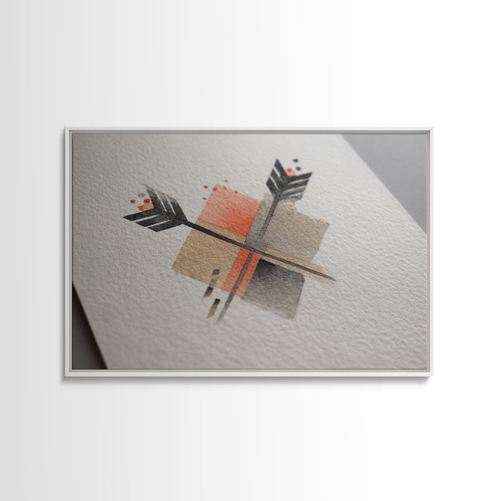 Minimal Motivational Symbol Using Arrows and Shapes Canvas Print, Fitness Studio Art, Printable Wall Art, Gym Decor, Motion, FSA-3x2-17