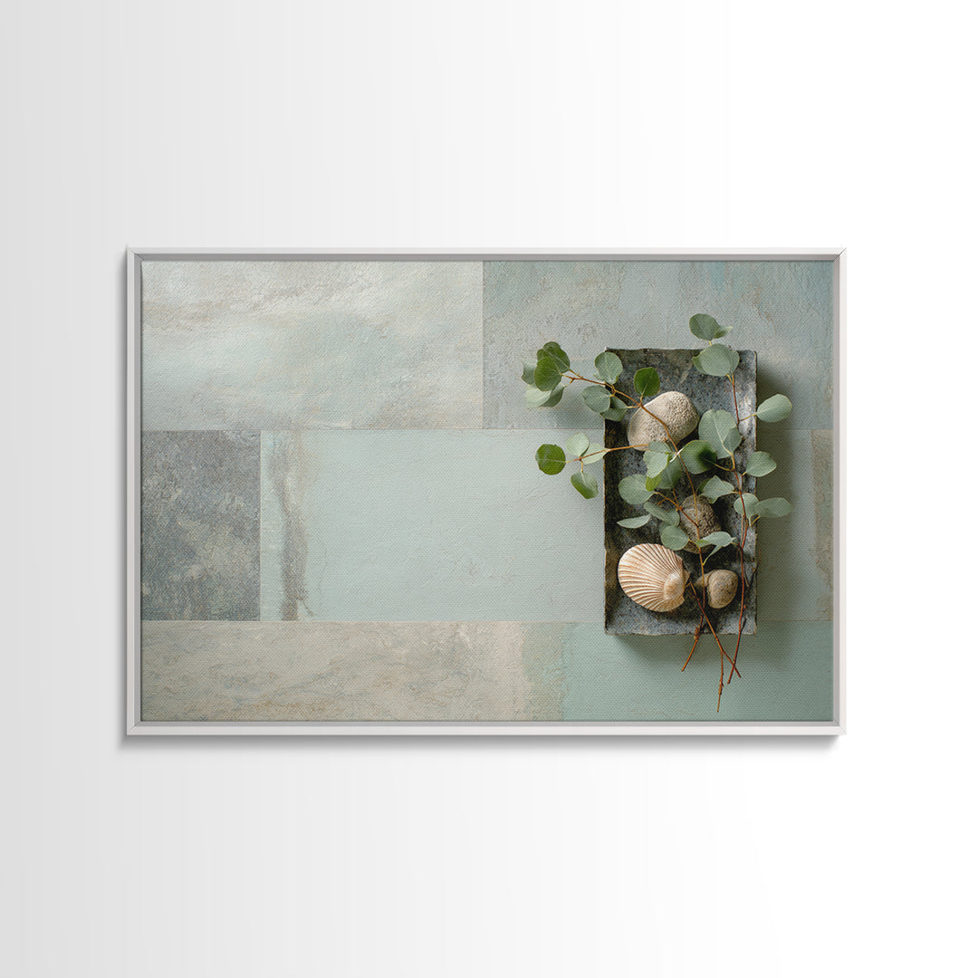 Tropical Trail Hike Landscape for Wellness Mood Canvas Print, Fitness Studio Art, Digital Art Print, Gym Decor, Oil Painting, FSA-3x2-49