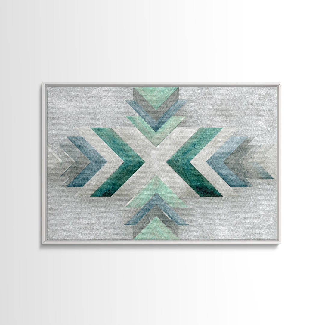 Minimal Motivational Symbol Using Arrows and Shapes Framed Canvas Print, Fitness Studio Art, Fitness, Gym Decor, Abstract Art, FSA-3x2-65