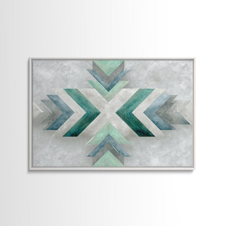 Minimal Motivational Symbol Using Arrows and Shapes Framed Canvas Print, Fitness Studio Art, Fitness, Gym Decor, Abstract Art, FSA-3x2-65