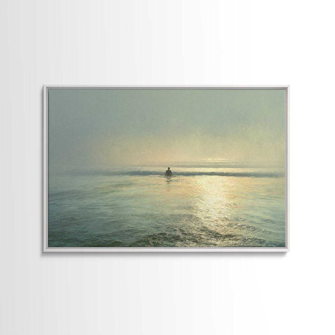Swimmer Emerging Through Water Texture Canvas Print, Fitness Studio Art, Digital Art Print, Gym Decor, Abstract Art, Motion, FSA-3x2-94