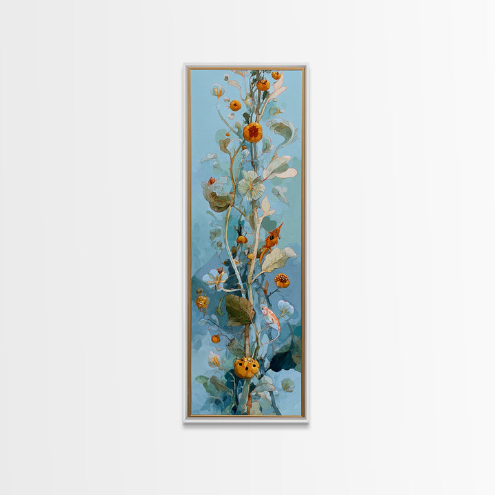 Enchanted Forest Path Glowing Canvas Print, Fairy Tale Art, Minimalist Decor, Living Room Decor, Oil Painting, Storybook, FTA-1x3-13