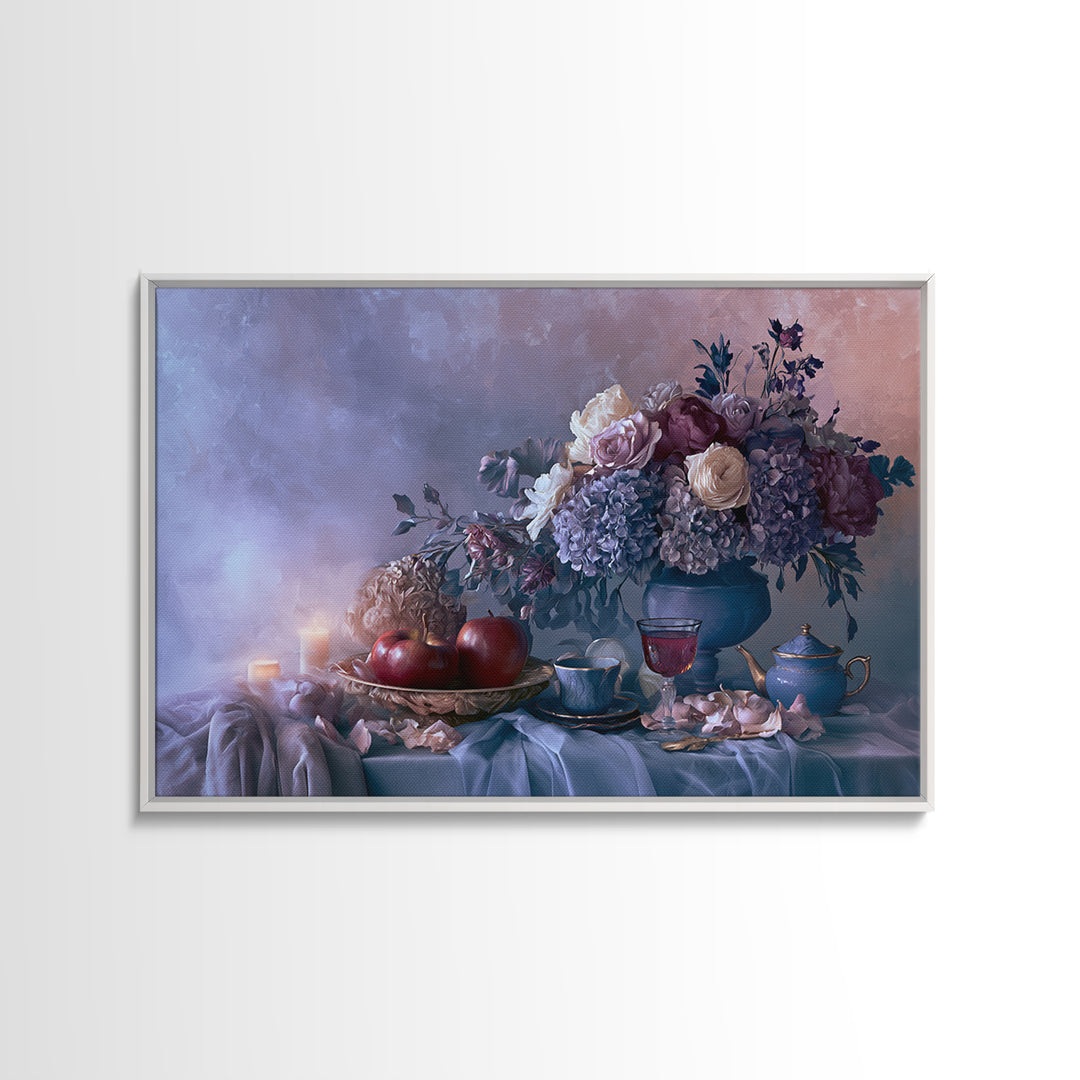 Enchanted Apple with Deep Red Shine Framed Canvas Print, Fairy Tale Art, Whimsical Wall Art, Living Room Decor, Storybook, FTA-3x2-24