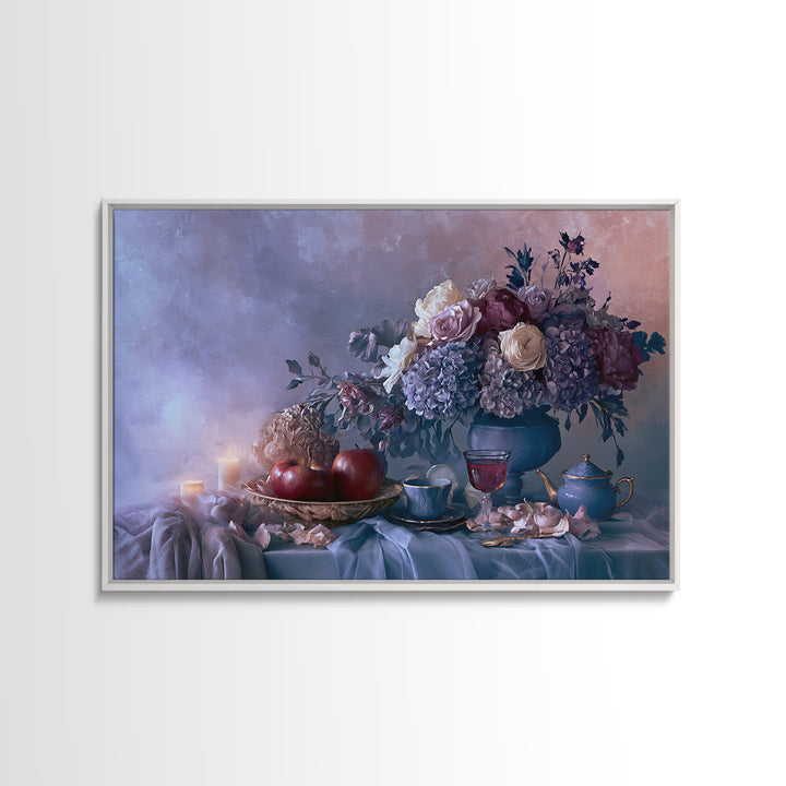 Enchanted Apple with Deep Red Shine Framed Canvas Print, Fairy Tale Art, Whimsical Wall Art, Living Room Decor, Storybook, FTA-3x2-24