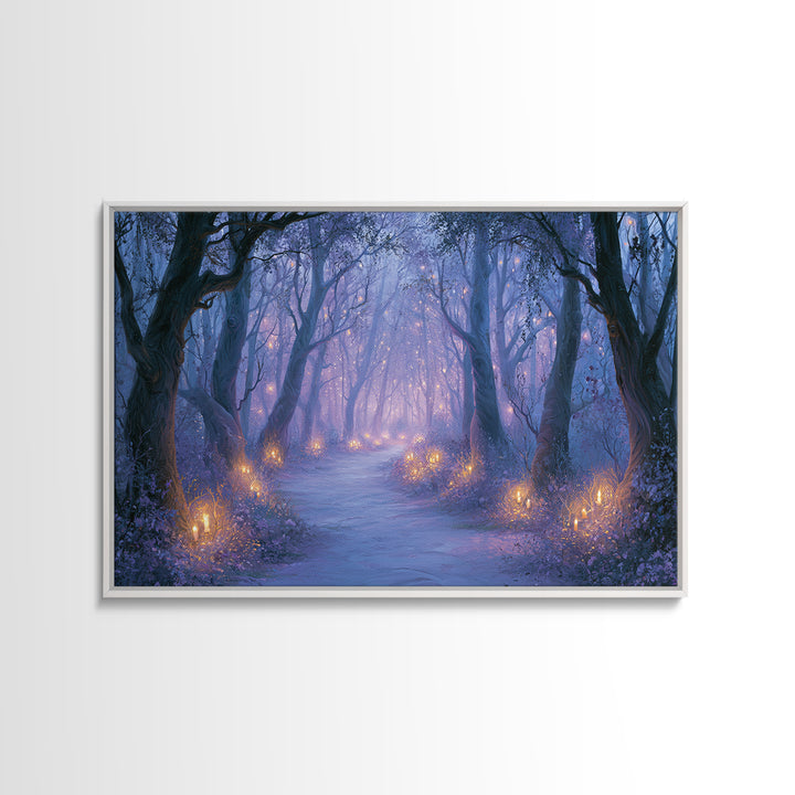 Enchanted Forest Path Glowing Canvas Print, Fairy Tale Art, Modern Decor, Living Room Decor, Fine Art, Storybook, Wall Decor, FTA-3x2-53