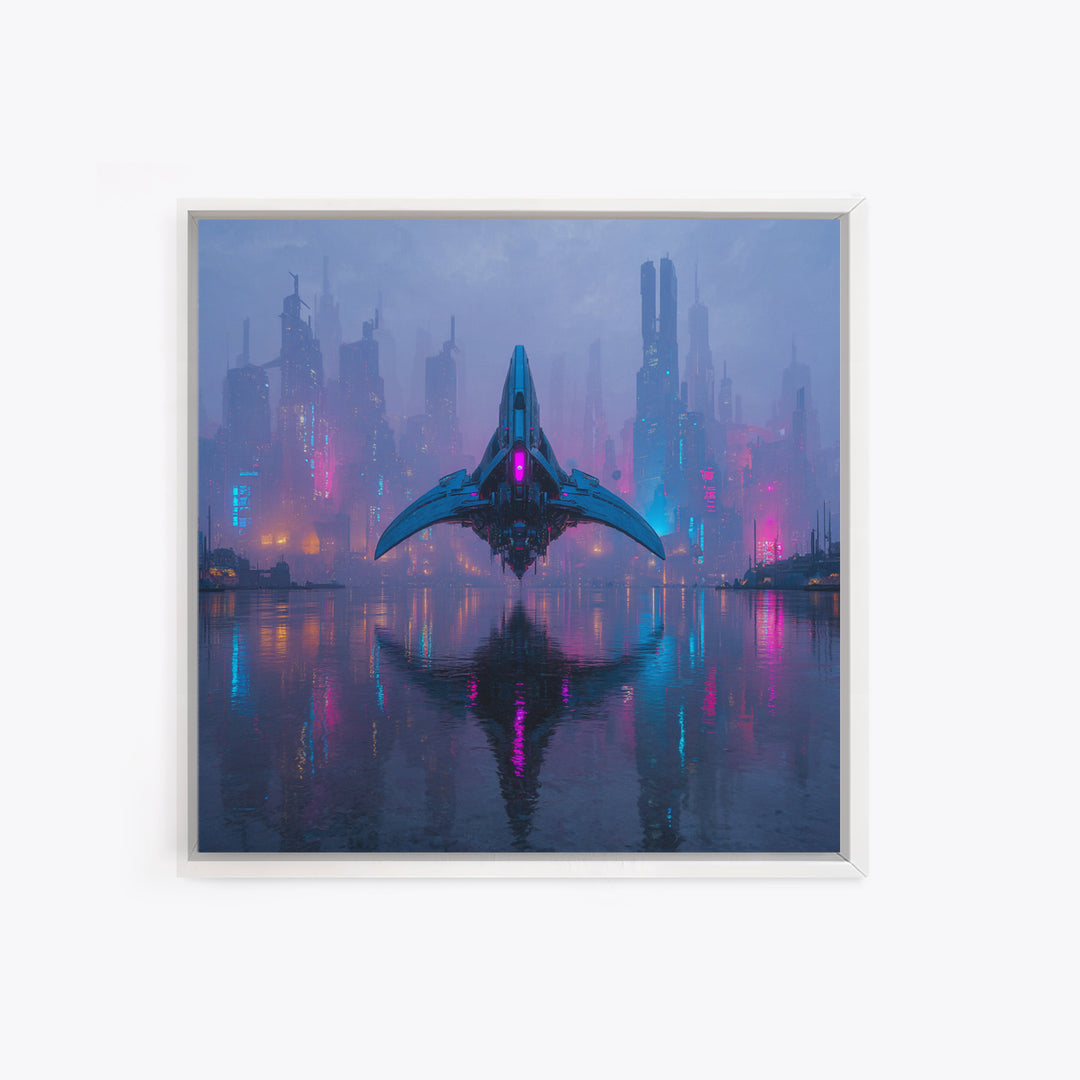 Future Ocean Lab Canvas Print, Futuristic Art, Wall Art, Living Room Decor, Fine Art, Future, Printable Art, Unique Wall Art, FUT-1x1-87