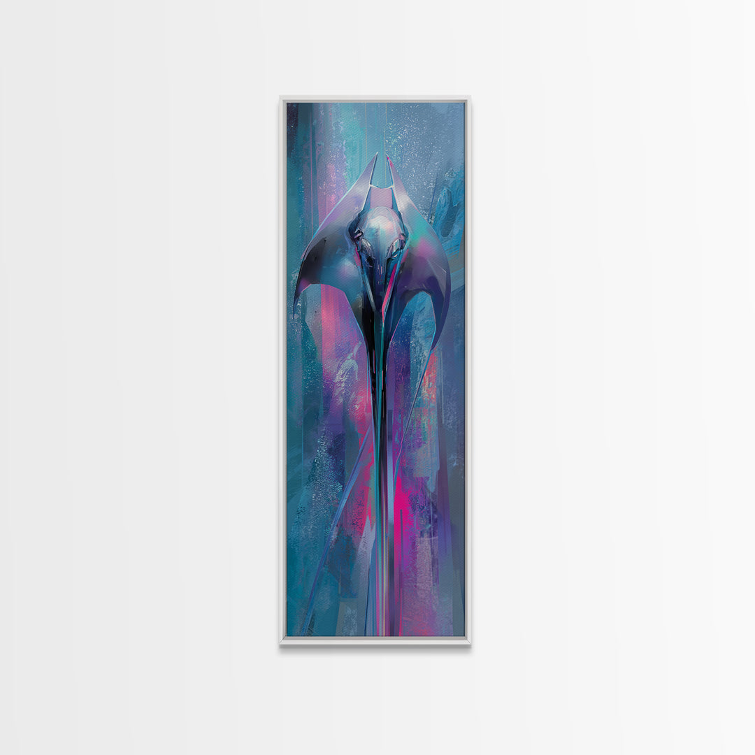 Future Ocean Lab Framed Canvas Print, Futuristic Art, Modern Wall Decor, Living Room Decor, Fine Art, Future, Home Decor, FUT-1x3-3