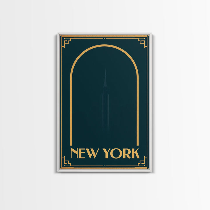 New York Travel Poster, Canvas Print, Luxury Art Deco Poster, New York Poster Print, Vintage City Poster, City Illustration, Art Print