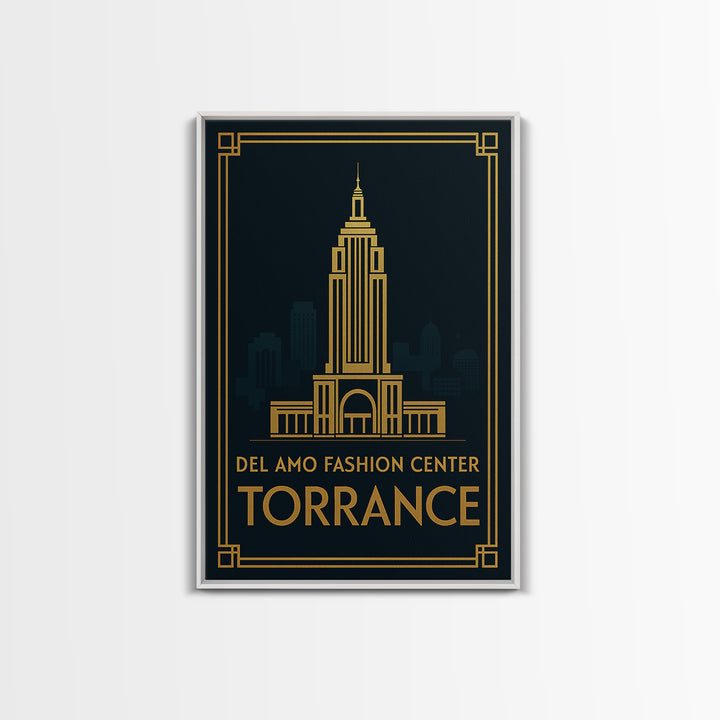 Torrance California Travel Poster, Canvas Print, Luxury Art Deco Poster, Torrance City Art, Wall Decor, Fine Art Print, Travel Art Print