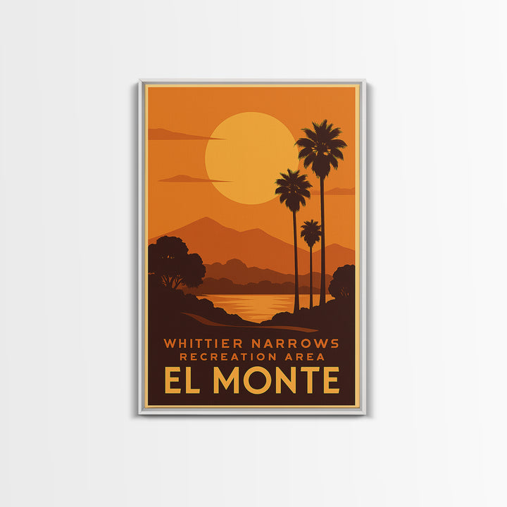 El Monte Travel Poster, Canvas Print, Gold Art Deco Poster Art, El Monte Travel Art, Modern Wall Decor, City Travel Prints, City Art Print