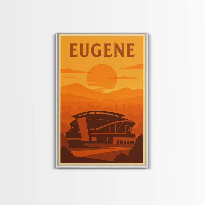 Eugene Oregon Travel Poster, Canvas Print, Vintage Deco Wall Art, Eugene Art Print, Gift For Travelers, Travel Poster Set, Travel Wall Art