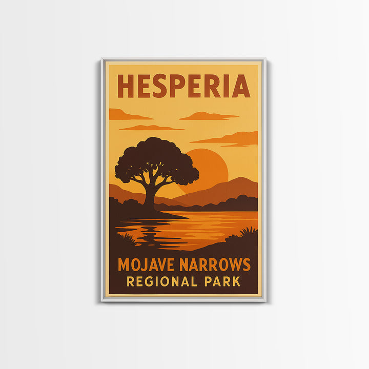 Hesperia California Travel Poster, Framed Canvas Print, Gold Art Deco Poster Art, Hesperia Travel Art, Travel Poster Set, Travel Art Print