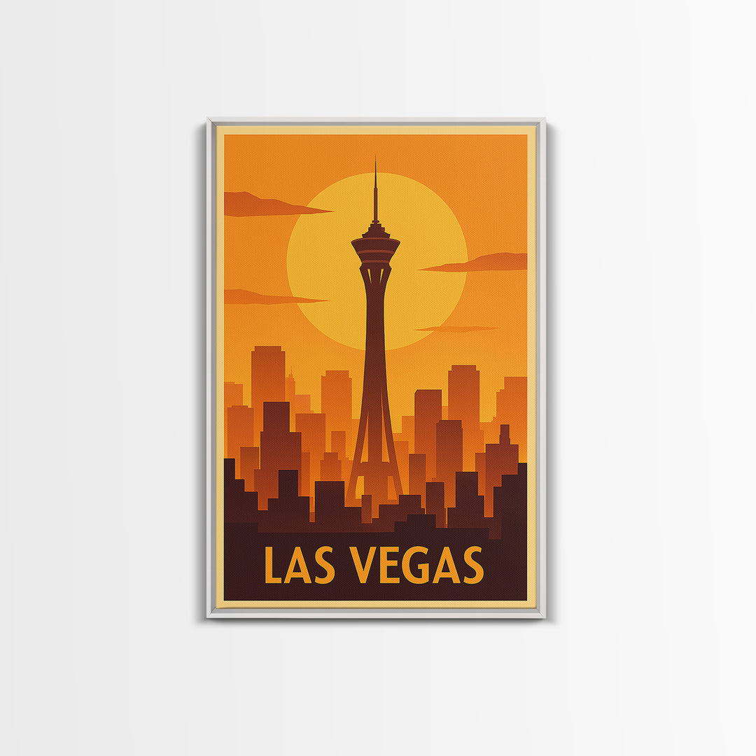 Las Vegas Travel Poster, Canvas Print, Vintage Deco Wall Art, Las Vegas Travel Art, Vintage Travel Art, Vintage Travel Print, Design 7