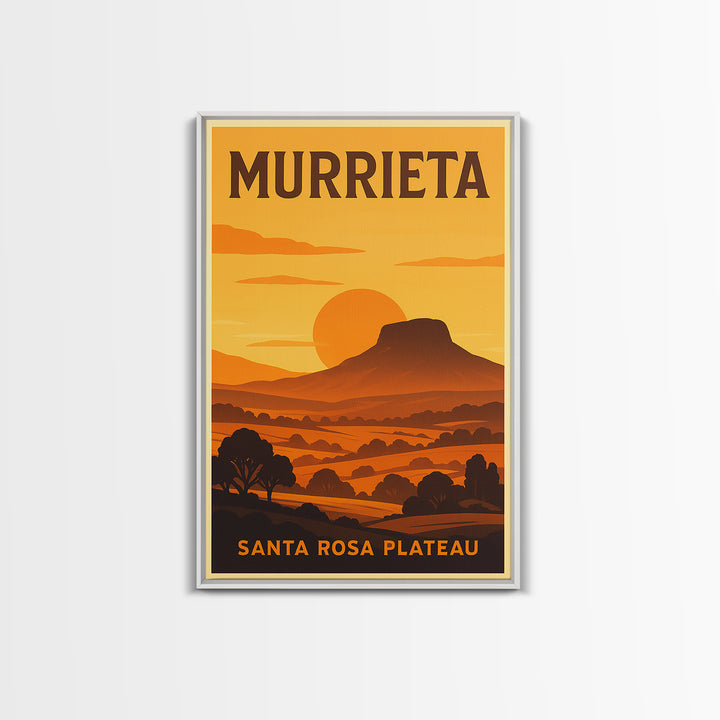Murrieta California Travel Poster, Framed Canvas Print, Gold Art Deco Poster Art, Murrieta Travel Art, Wanderlust Decor, Eclectic Wall Decor