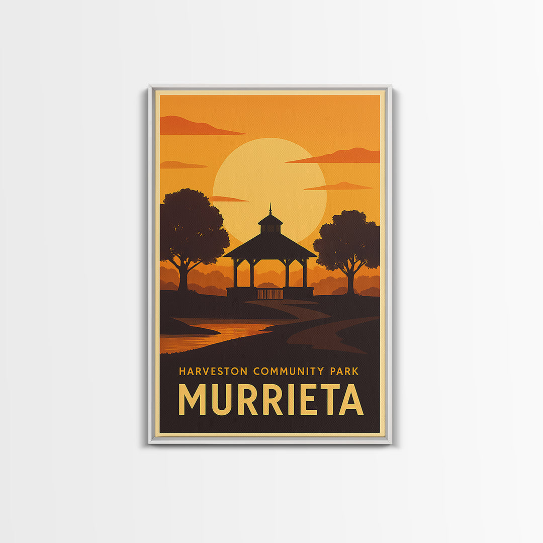 Murrieta Travel Poster, Canvas Print, Golden Travel Poster Art, Murrieta Wall Art, Travel Art Print, Retro Travel Print, Travel Wall Decor