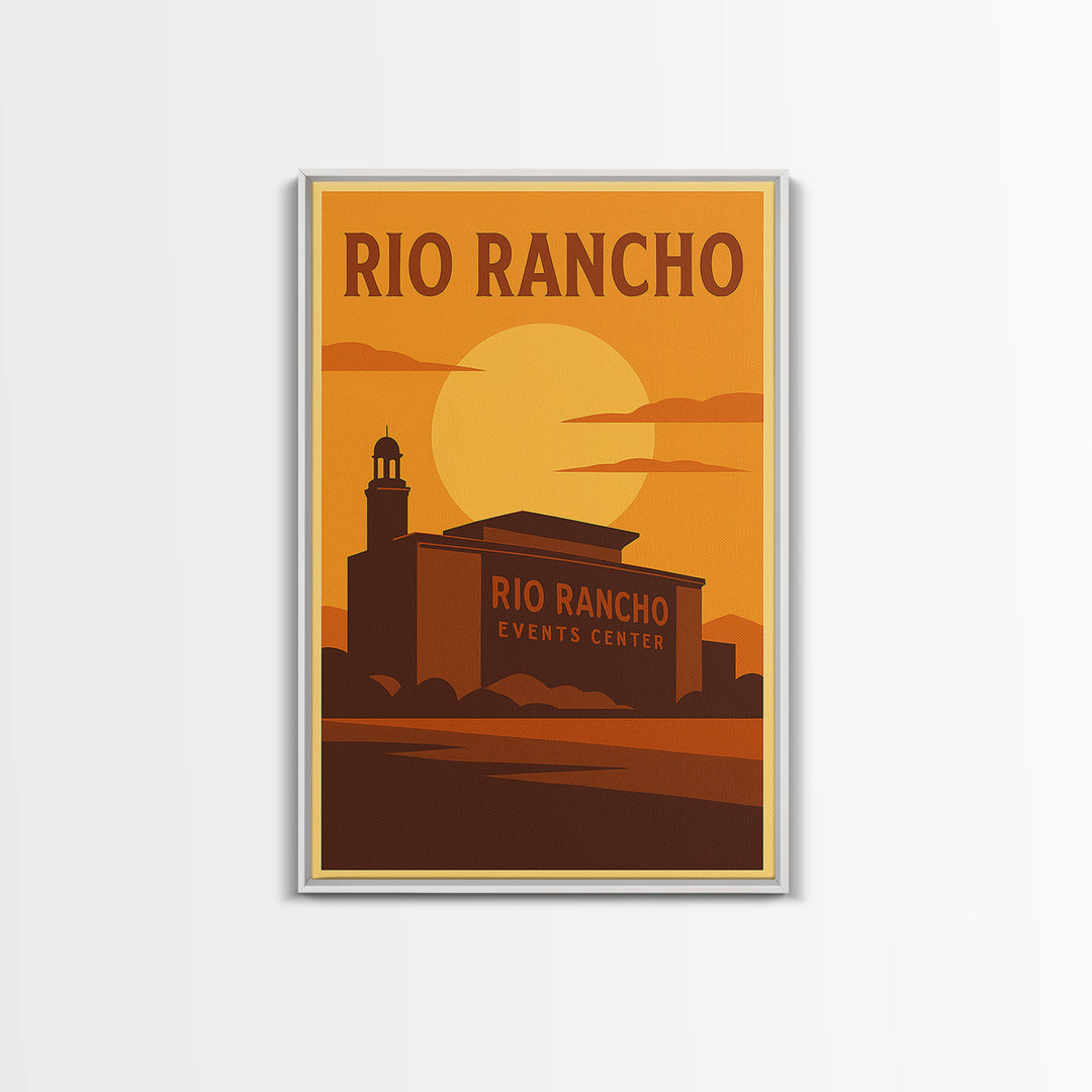 Rio Rancho New Mexico Travel Poster, Canvas Print, Vintage Deco Wall Art, Rio Rancho Poster Print, Mid Century Wall Art, Gift For Travelers
