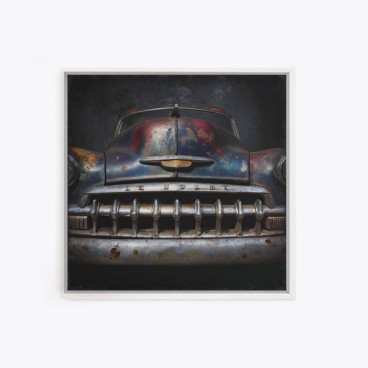 Classic Muscle Car Front Grill Canvas Print, Garage Art, Modern Decor, Garage Decor, Fine Art, Motor, Home Decor, Wall Decor, GAR-1x1-49