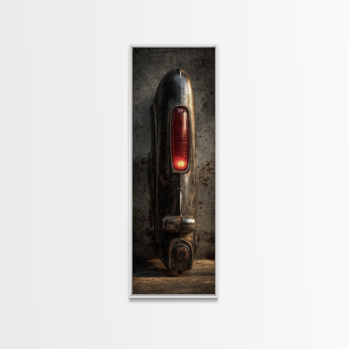 Classic Car Tail Lights Glowing at Dusk Canvas Print, Garage Art, Game Room Decor, Garage Decor, Fine Art, Motor, Gallery Decor, GAR-1x3-100