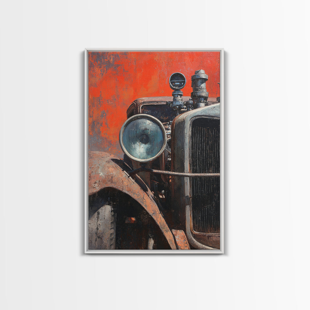 Desert Highway with Muscle Car Silhouette Canvas Print, Garage Art, Home Decor, Garage Decor, Fine Art, Motor, Man Cave Decor, GAR-2x3-5