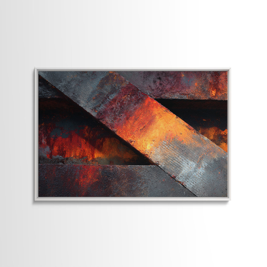 Black and Red Racing Stripe Abstraction Canvas Print, Garage Art, Man Cave Decor, Garage Decor, Abstract Art, Motor, GAR-3x2-16