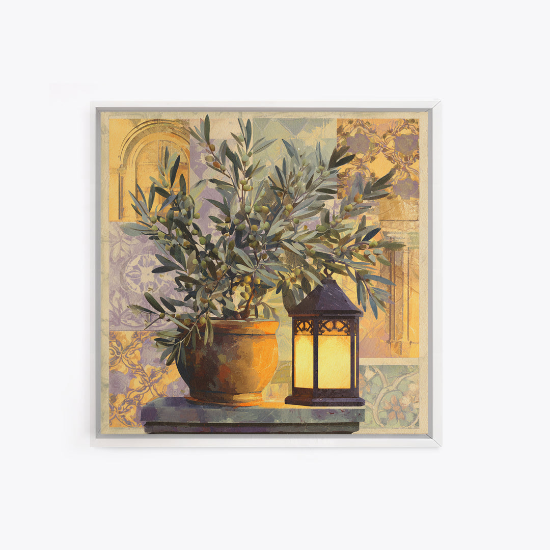 Olive Branch Still Life Canvas Print, Guest Bedroom Art, Minimalist Wall Art, Bedroom Decor, Fine Art, Guest, Luxury Decor, GBA-1x1-17