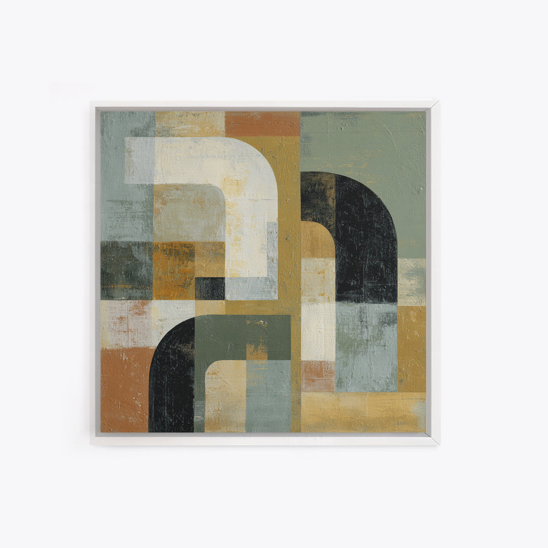 Warm Abstract Arches Framed Canvas Print, Guest Bedroom Art, Living Room Decor, Bedroom Decor, Guest, Farmhouse Wall Art, GBA-1x1-27