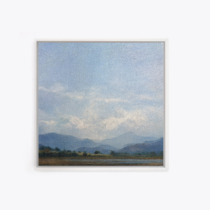 Gentle Rain over Distant Hills Framed Canvas Print, Guest Bedroom Art, Poster, Bedroom Decor, Fine Art, Guest, Farmhouse Decor, GBA-1x1-48