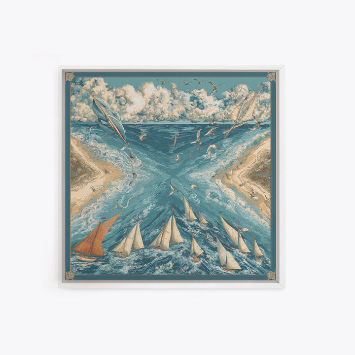 Coastal Dunes in Pale Blue and Sand Canvas Print, Guest Bedroom Art, Farmhouse Wall Art, Bedroom Decor, Fine Art, Guest, GBA-1x1-5