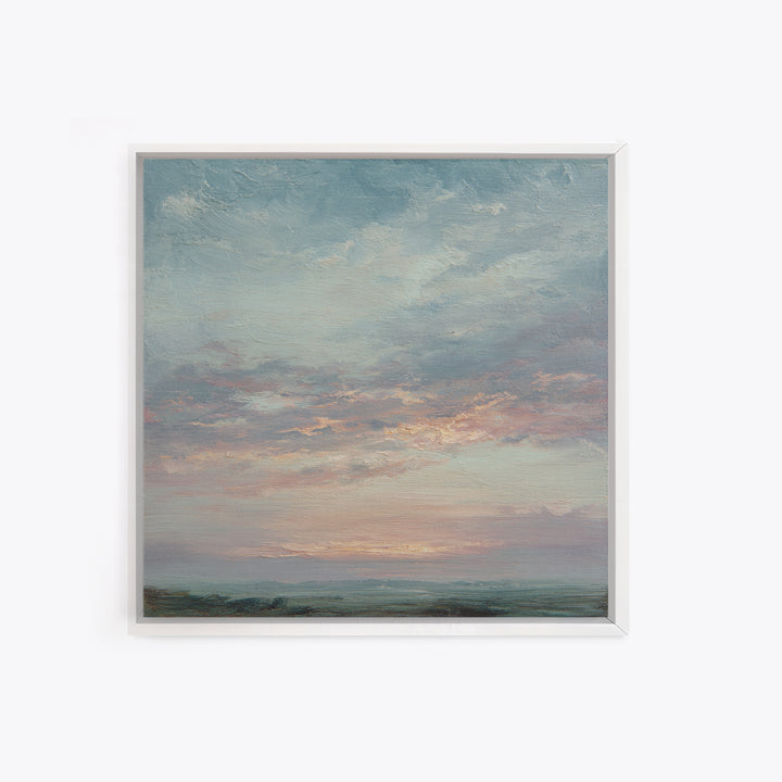Romantic Cloudscape in Blush and Ivory Canvas Print, Guest Bedroom Art, New Home, Bedroom Decor, Fine Art, Guest, GBA-1x1-59
