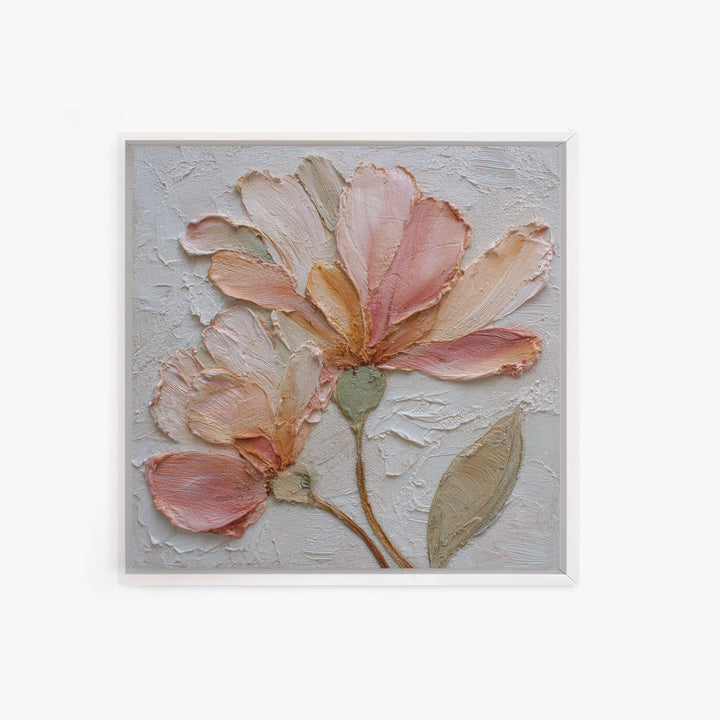 Gentle Botanical Line Drawing Trio Framed Canvas Print, Guest Bedroom Art, Bedroom Wall Art, Bedroom Decor, Watercolor Art, GBA-1x1-6