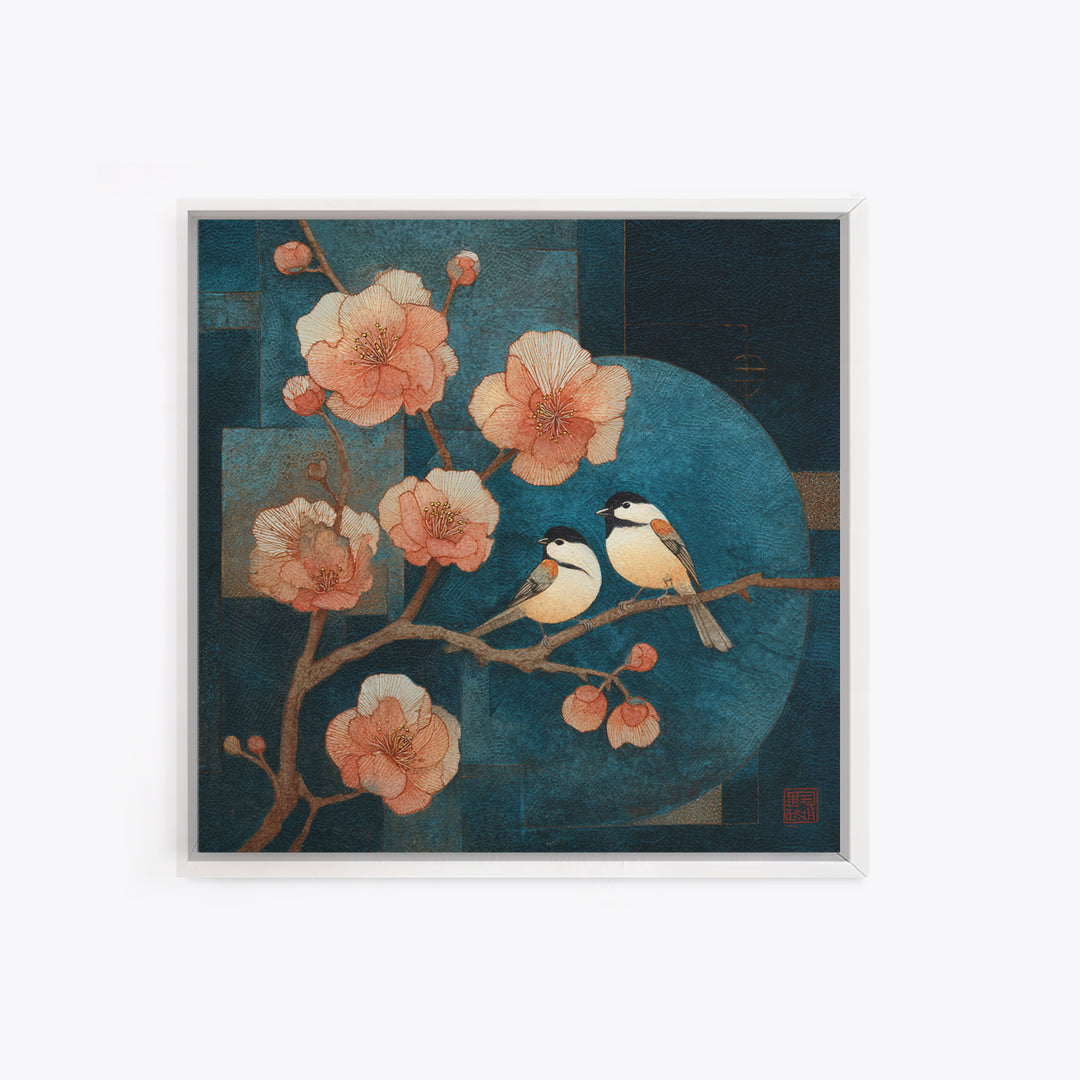 Monochrome Forest Silhouette Framed Canvas Print, Guest Bedroom Art, Bedroom Prints, Bedroom Decor, Guest, Minimalist Decor, GBA-1x1-61