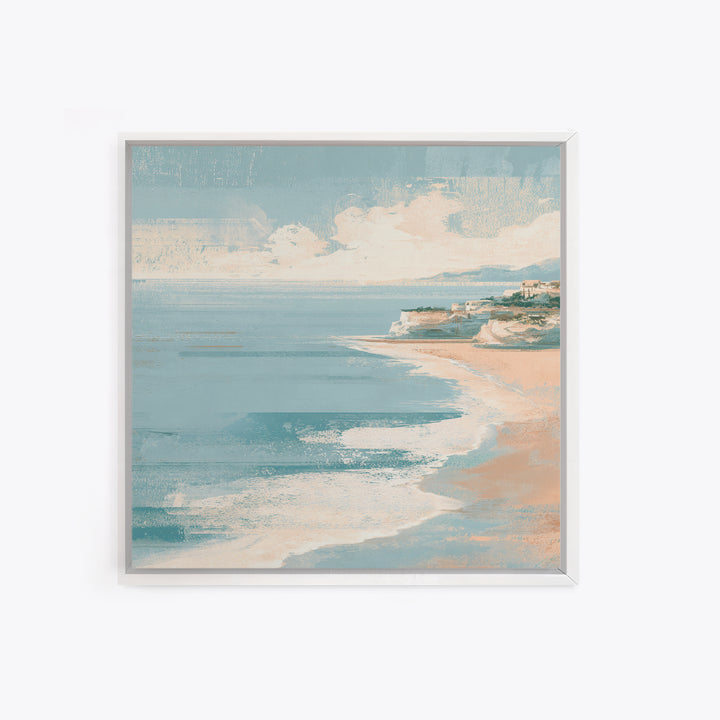 Coastal Dunes in Pale Blue and Sand Canvas Print, Guest Bedroom Art, Room Decor, Bedroom Decor, Fine Art, Guest, GBA-1x1-77