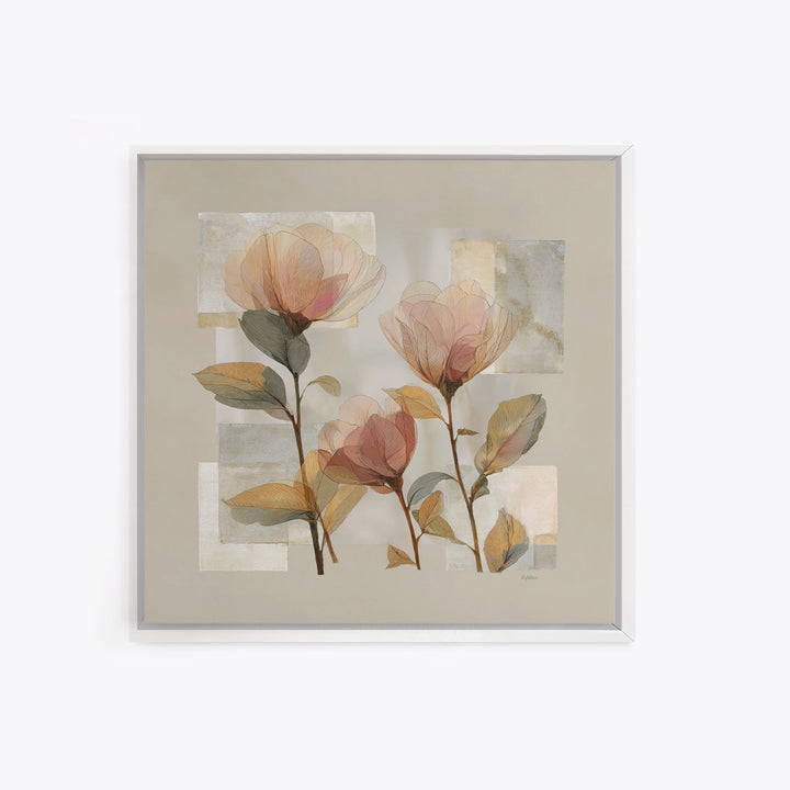 Gentle Botanical Line Drawing Trio Framed Canvas Print, Guest Bedroom Art, Gallery Decor, Bedroom Decor, Fine Art, Guest, GBA-1x1-78
