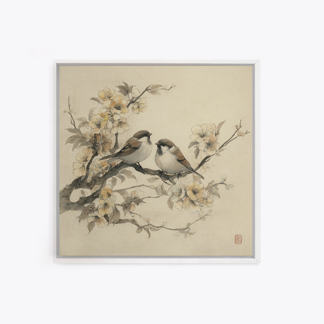 Soft Mountain Horizon Framed Canvas Print, Guest Bedroom Art, Fine Art Print, Bedroom Decor, Fine Art, Guest, Poster, GBA-1x1-79