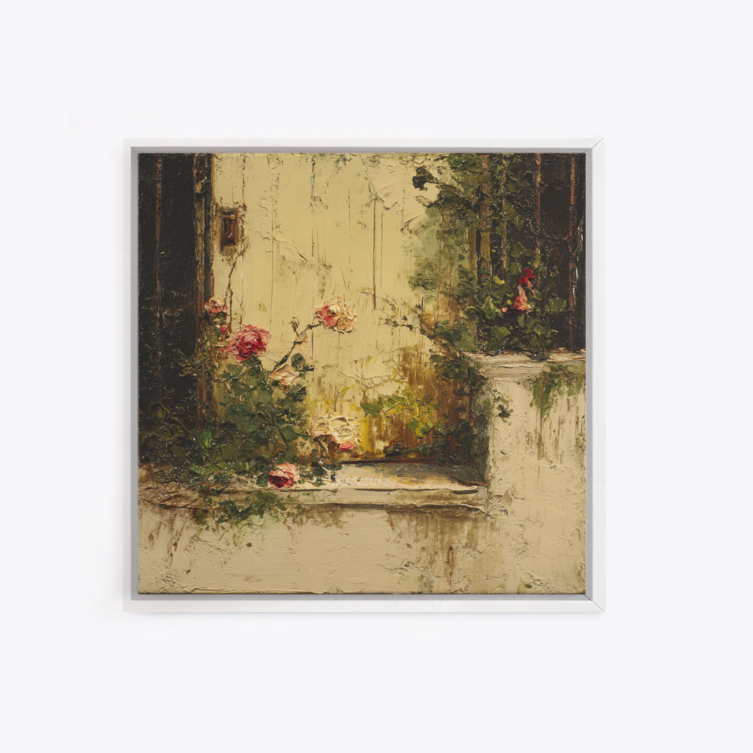 Quiet Horse Pasture at Sunset Framed Canvas Print, Guest Bedroom Art, Luxury Decor, Bedroom Decor, Oil Painting, Guest, GBA-1x1-93