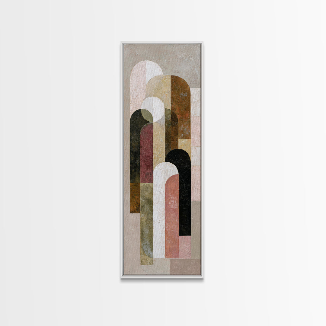 Warm Abstract Arches Framed Canvas Print, Guest Bedroom Art, Home Decor, Bedroom Decor, Fine Art, Guest, Printable Art, GBA-1x3-15