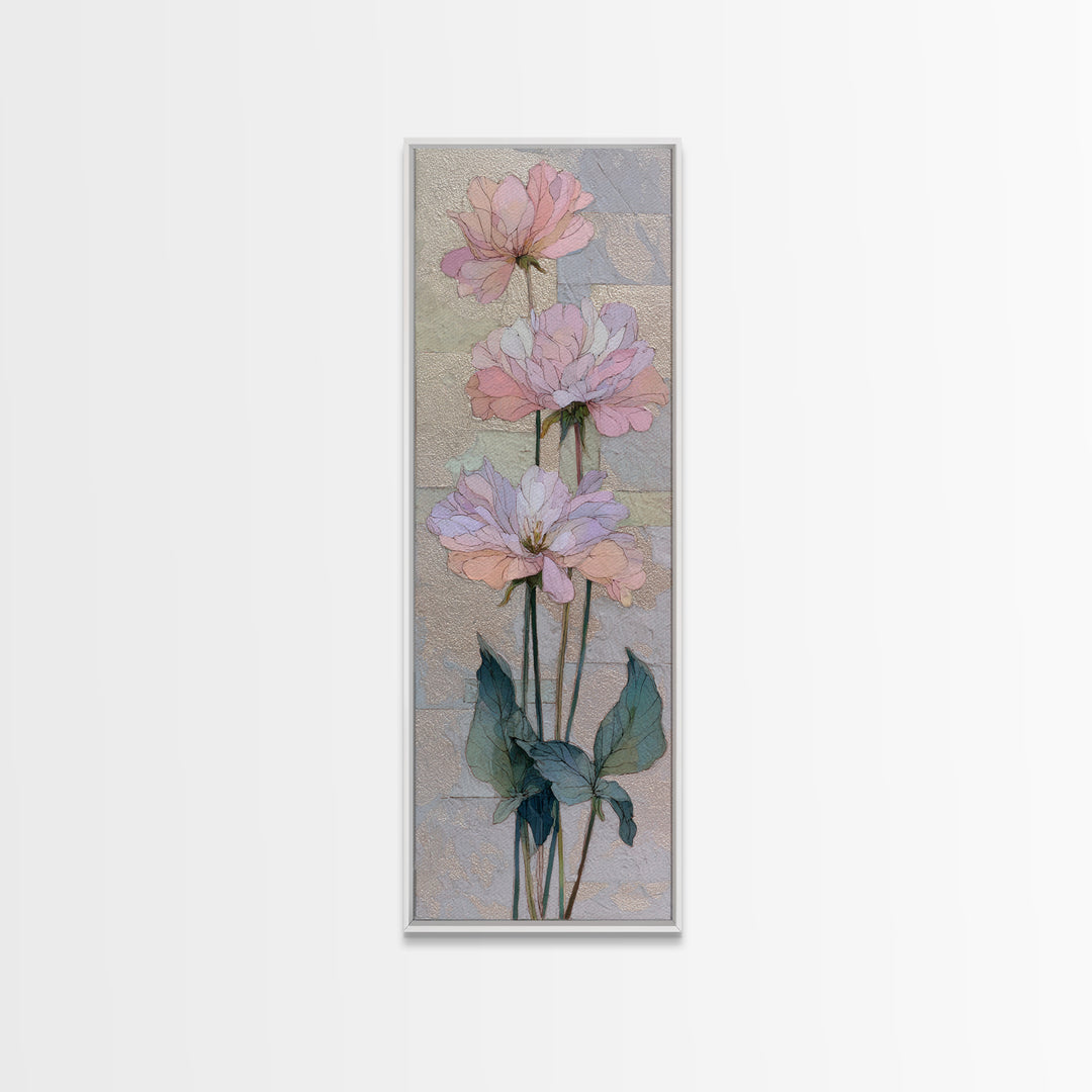 Gentle Botanical Line Drawing Trio Canvas Print, Guest Bedroom Art, Trendy Wall Art, Bedroom Decor, Oil Painting, Guest, GBA-1x3-18