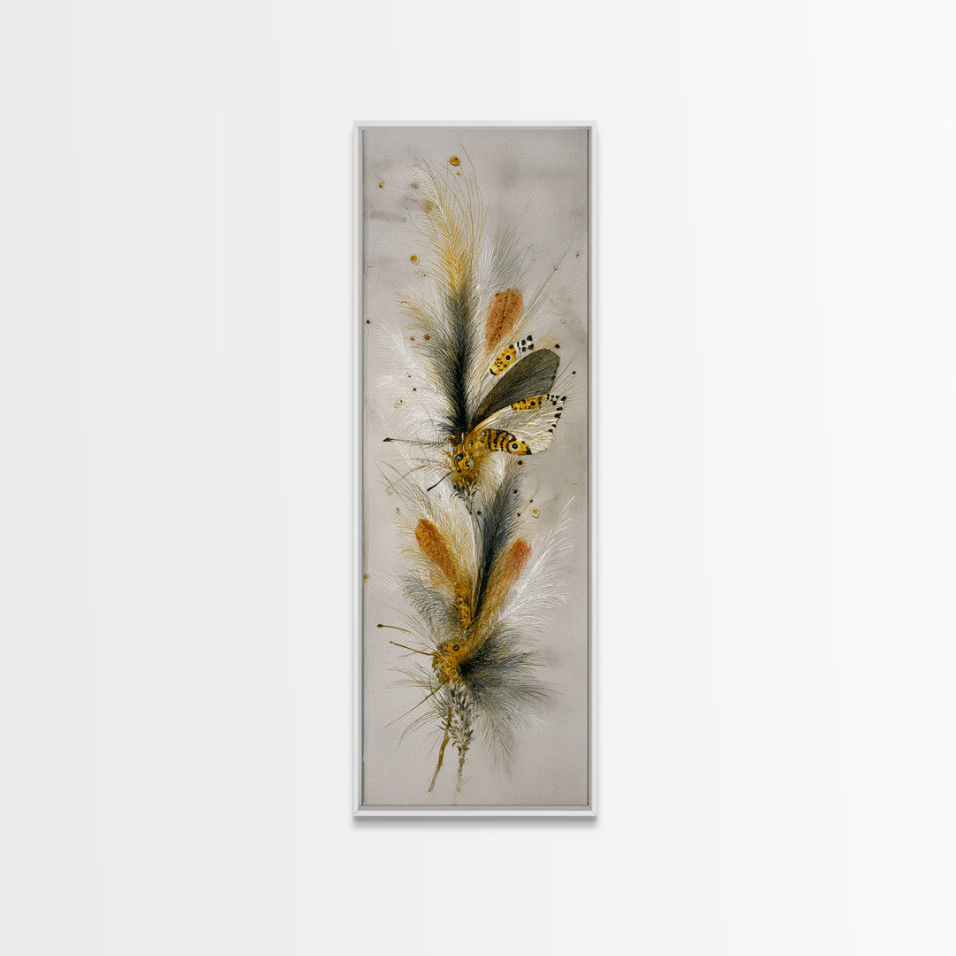 Garden Butterfly and Flowers Specimen Study Canvas Print, Guest Bedroom Art, Wall Art, Bedroom Decor, Fine Art, Guest, GBA-1x3-35