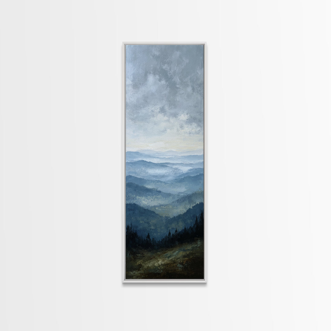 Soft Mountain Horizon Canvas Print, Guest Bedroom Art, Printable Wall Art, Bedroom Decor, Fine Art, Guest, Bedroom Wall Decor, GBA-1x3-43