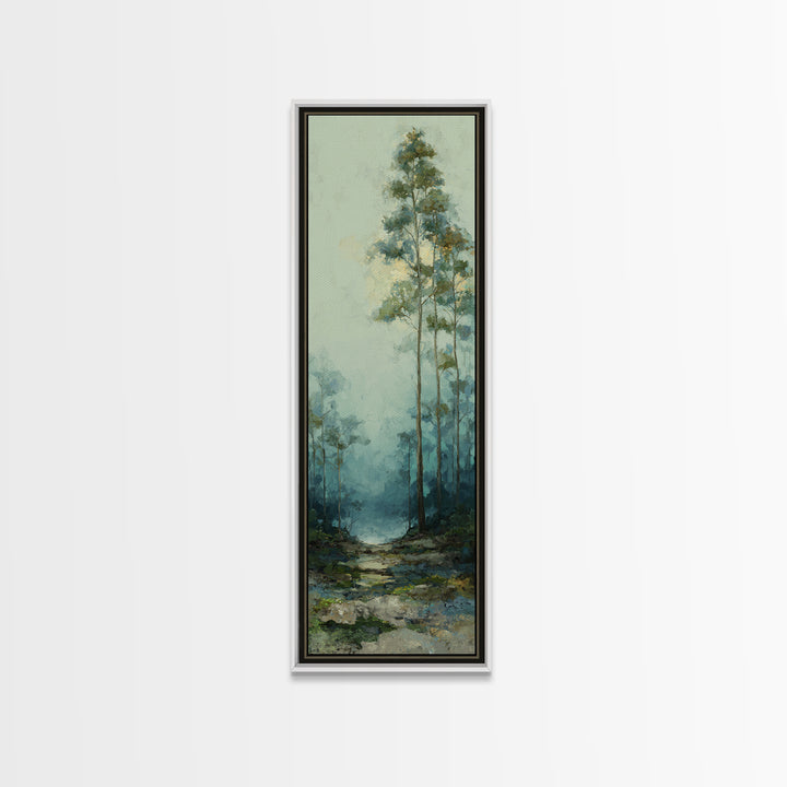 Monochrome Forest Silhouette Canvas Print, Guest Bedroom Art, Downloadable Prints, Bedroom Decor, Fine Art, Guest, Art Print, GBA-1x3-49