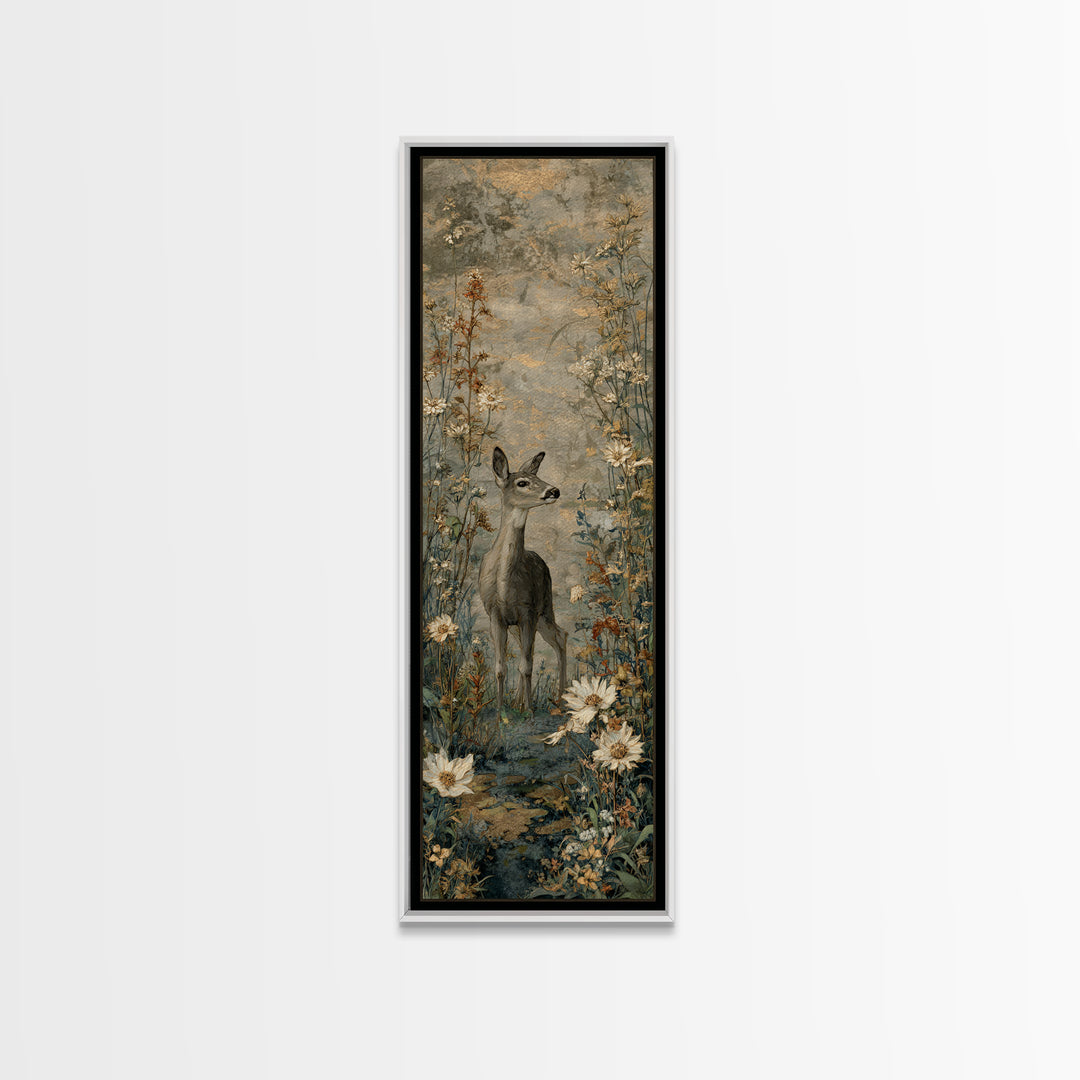 Sunlit Meadow with Delicate Flowers Canvas Print, Guest Bedroom Art, Living Room Decor, Bedroom Decor, Fine Art, Guest, GBA-1x3-51