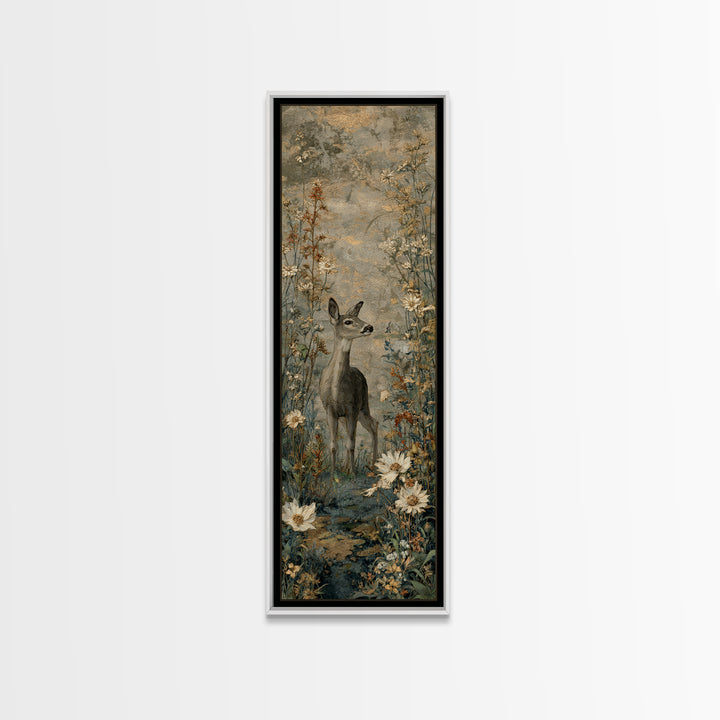 Sunlit Meadow with Delicate Flowers Canvas Print, Guest Bedroom Art, Living Room Decor, Bedroom Decor, Fine Art, Guest, GBA-1x3-51