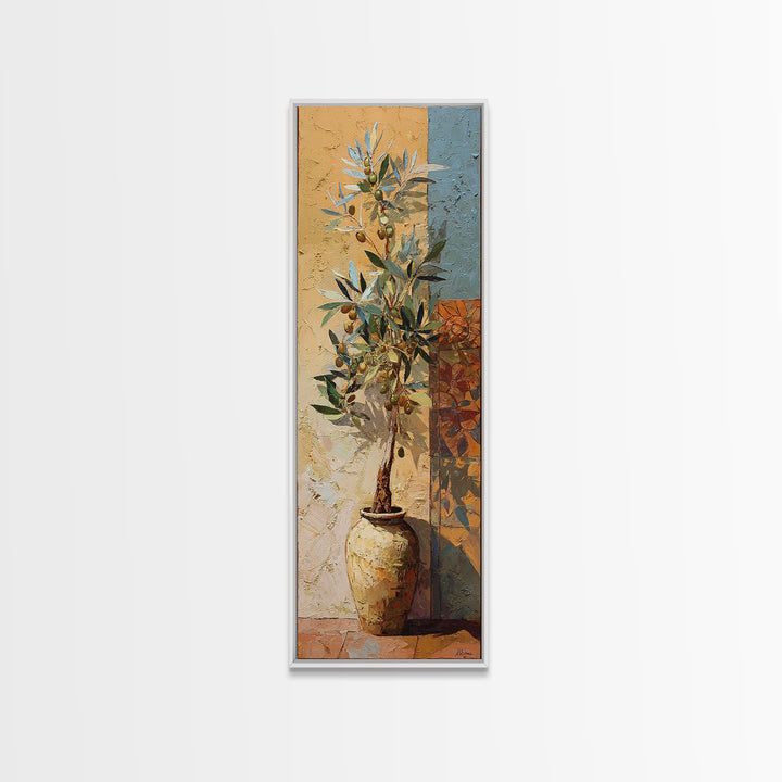 Olive Branch Still Life Framed Canvas Print, Guest Bedroom Art, Modern Decor, Bedroom Decor, Fine Art, Guest, Home Decor, GBA-1x3-53