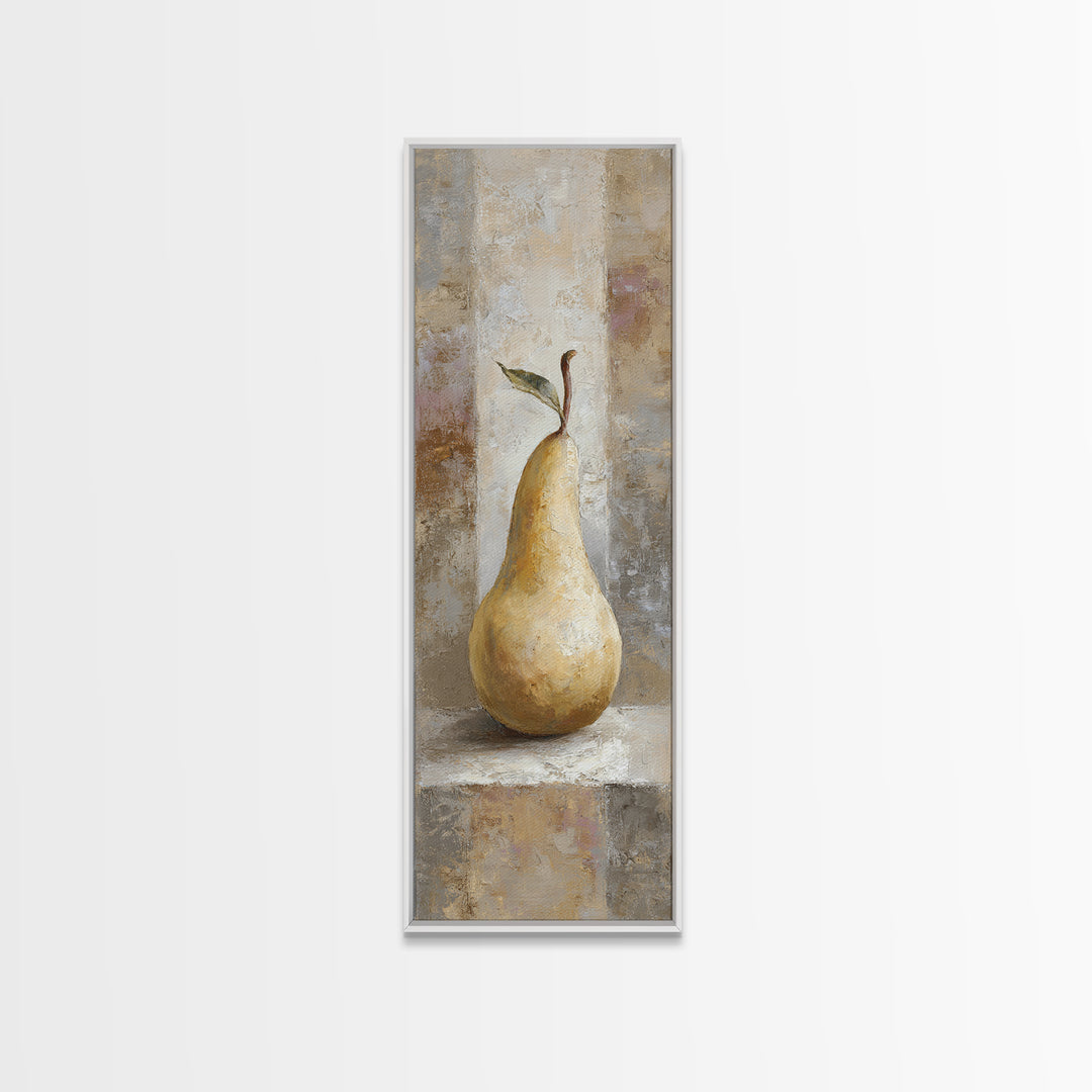 Classic Pear Still Life for Cozy Hospitality Canvas Print, Guest Bedroom Art, Printable Wall Art, Bedroom Decor, Guest, GBA-1x3-56