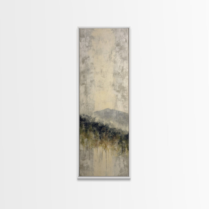 Gentle Rain over Distant Hills Canvas Print, Guest Bedroom Art, Bedroom Decor, Abstract Art, Guest, Living Room Decor, GBA-1x3-60