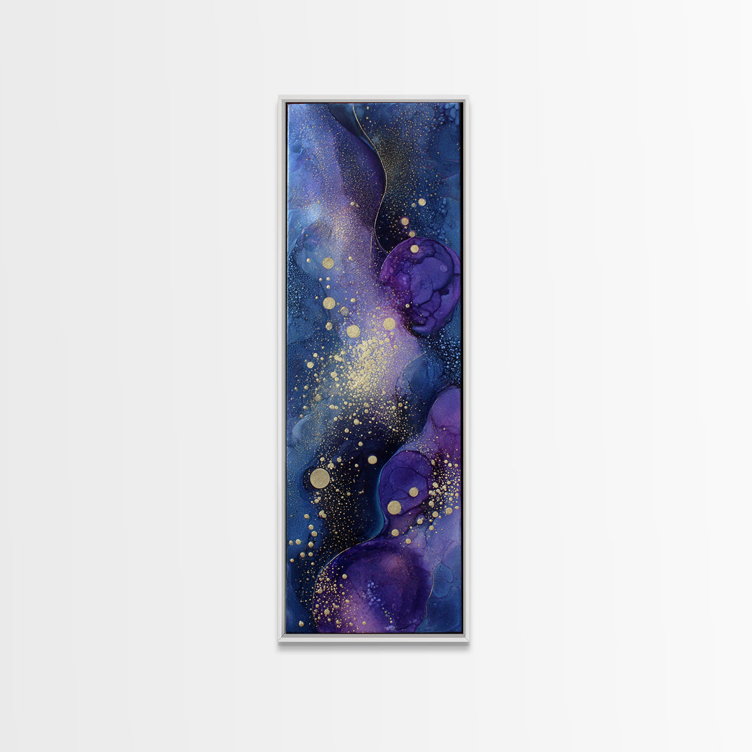Minimal Moon and Stars Composition Framed Canvas Print, Guest Bedroom Art, New Home Gift, Bedroom Decor, Oil Painting, Guest, GBA-1x3-76