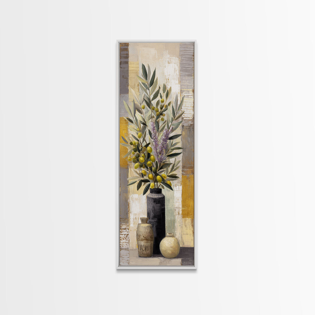 Olive Branch Still Life Canvas Print, Guest Bedroom Art, Art Print, Bedroom Decor, Fine Art, Guest, Home, Printable Wall Art, GBA-1x3-77