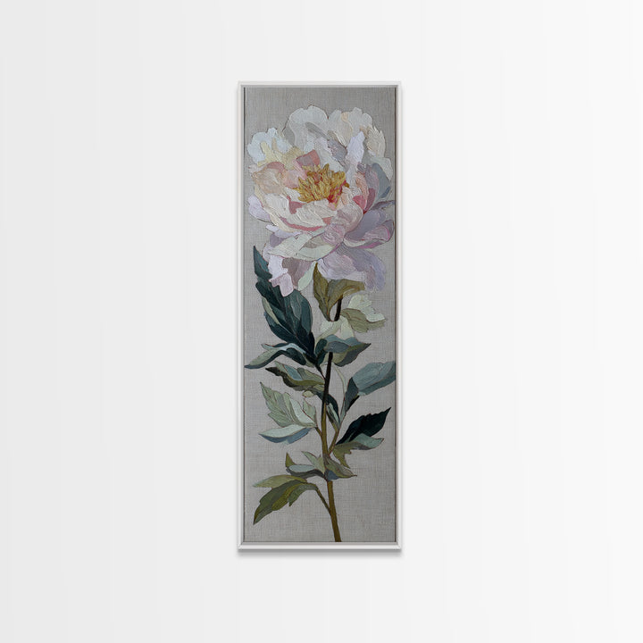 Neutral Peony Painting Canvas Print, Guest Bedroom Art, Minimalist Decor, Bedroom Decor, Abstract Art, Guest, Digital Print, GBA-1x3-93